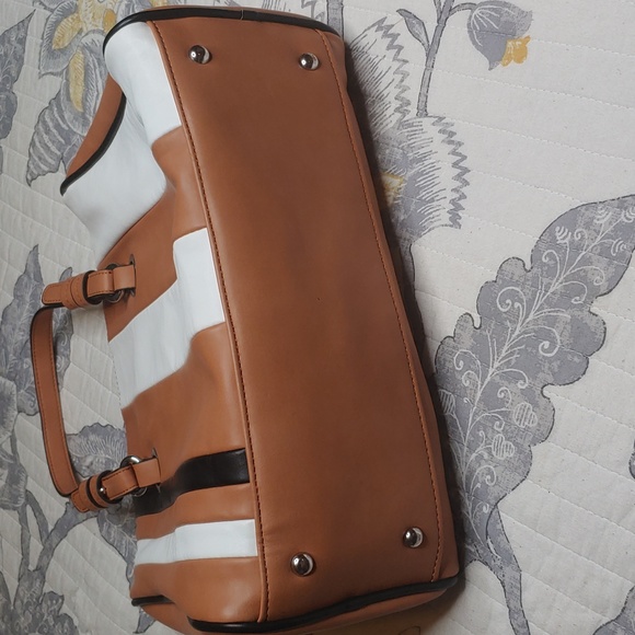 Cesca Satchel with Colorblocked Stripes - Picture 5 of 8